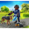Playmobil - 71162 -  Policier avec chien de recherche.